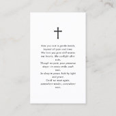 Arch Frame Beerdigung Foto Modern Visitenkarte (Rückseite)