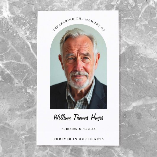 Arch Frame Beerdigung Foto Modern Visitenkarte