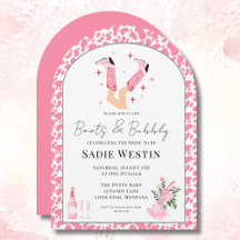 Arch Frame Cowboy Stiefel & Bubbly Brautparty