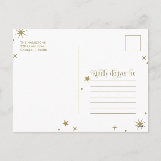 Arch Frame Extra Merry Birth Ankündigung (Rückseite)