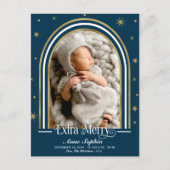 Arch Frame Extra Merry Birth Ankündigung (Vorderseite)