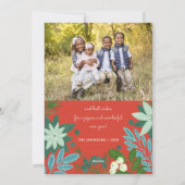 Arch Frame Floral Frohe Weihnachten Foto (Rückseite)