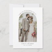 Arch Frame Wedding Foto Danke Karte (Vorderseite)