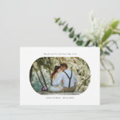 Arch Frame Wedding Foto Danke Karte (Stehend Vorderseite)