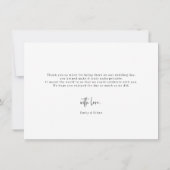 Arch Frame Wedding Foto Danke Karte (Rückseite)