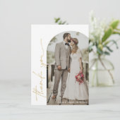 Arch Frame Wedding Foto Danke Karte (Stehend Vorderseite)