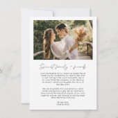 Arch Frame Wedding Foto Danke Karte (Rückseite)