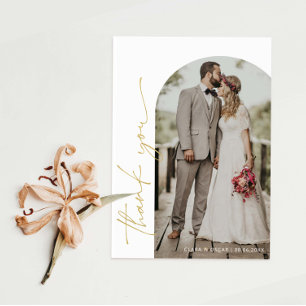 Arch Frame Wedding Foto Danke Karte