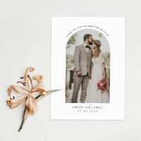 Arch Frame Wedding Foto Danke Karte