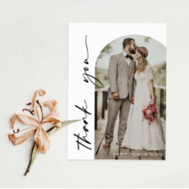 Arch Frame Wedding Foto Danke Karte