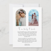 Arch Frame Wedding Foto Danke Karte (Rückseite)