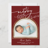 Arch Frame Weihnachtsankündigung Feiertagskarte (Vorderseite)