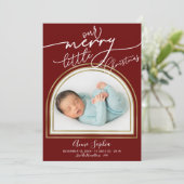 Arch Frame Weihnachtsankündigung Feiertagskarte (Stehend Vorderseite)