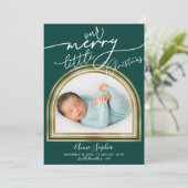 Arch Frame Weihnachtsankündigung Feiertagskarte (Stehend Vorderseite)