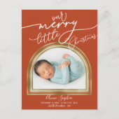 Arch Frame Weihnachtsankündigung Feiertagspostkarte (Vorderseite)