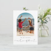 Arch Frame werden Sie mein Matron der Ehrenkarte s Dankeskarte (Stehend Vorderseite)