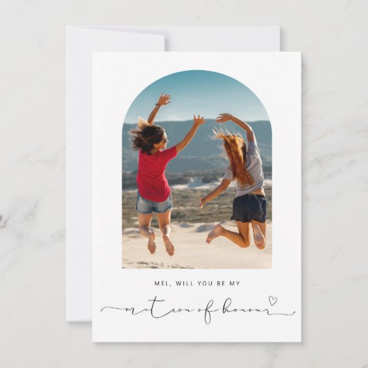 Arch Frame werden Sie mein Matron der Ehrenkarte s Dankeskarte (Vorderseite)