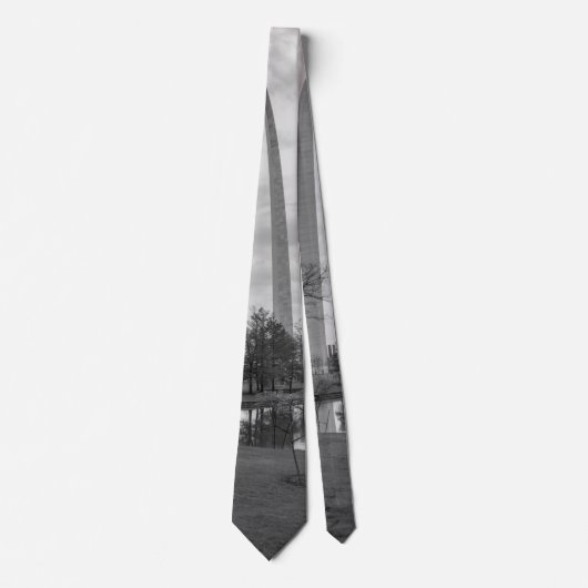 Arch from Park Graustufen Neck Tie Krawatte (Vorderseite)