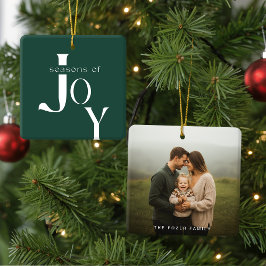 Arch Geometric Green Photo Christmas Keramikornament