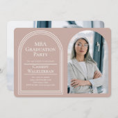 Arch Graduate MBA Foto Abschluss Einladung (Vorne/Hinten)