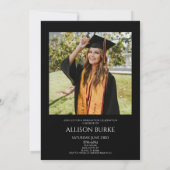 Arch Graduation Party für Minimalistisches Foto Einladung (Rückseite)