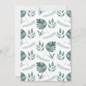 Arch Green Foliage Lion Babydusche Einladung (Rückseite)