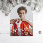 Arch Hand Briefe Merry Starry Holiday Foto Card Einladung