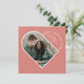 Arch Heart Valentine's Day Foto Card - Lachs Einladung (Stehend Vorderseite)