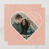 Arch Heart Valentine's Day Foto Card - Peach Einladung (Vorne/Hinten)