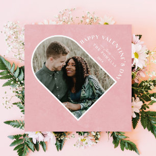 Arch Heart Valentine's Day Foto Card - Rosa Einladung