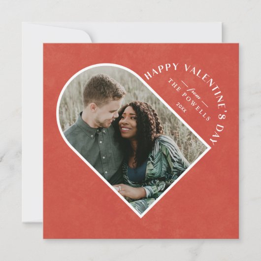 Arch Heart Valentine's Day Foto Card - Rot Einladung (Vorderseite)