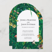 Arch-Hochzeit der bemalten Wildblume Einladung (Vorne/Hinten)