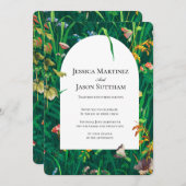 Arch-Hochzeit der bemalten Wildblume Einladung (Vorne/Hinten)