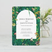 Arch-Hochzeit der bemalten Wildblume Einladung (Stehend Vorderseite)