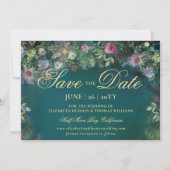 Arch-Hochzeit der verzauberten Rose speichern Sie Einladung (Vorderseite)