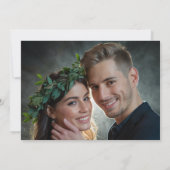 Arch-Hochzeit der verzauberten Rose speichern Sie Einladung (Rückseite)