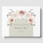 Arch-Hochzeit mit Bohemischer Rose Gästebuch (Vorderseite)