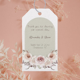 Arch-Hochzeit mit Bohemischer Rose Geschenkanhänger