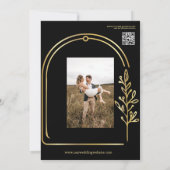 Arch Hochzeit | QR-Code | Monogram Floral wedding Einladung (Rückseite)