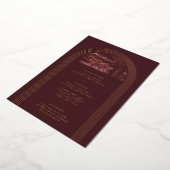 Arch Holiday Party Menu Card Foil Painted Arch Par Folieneinladung (Gedreht)