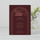 Arch Holiday Party Menu Card Foil Painted Arch Par Folieneinladung (Stehend vorne)