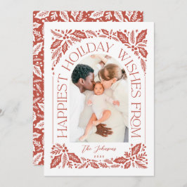 Arch Holly Berry 3 Foto Collage Feiertagskarte