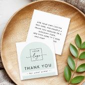 Arch light Meer grüne Unternehmen danke einfügen Quadratische Visitenkarte