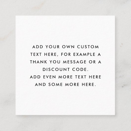 Arch light Meer grüne Unternehmen danke einfügen Quadratische Visitenkarte (Rückseite)