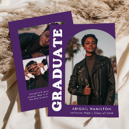 Arch Lila 4-Foto-Abschluss verlegen Ankündigung