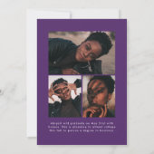 Arch Lila 4-Foto-Abschluss verlegen Ankündigung (Rückseite)