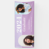 Arch Lila Zwei-Foto-Abschluss Banner (Vertikal)