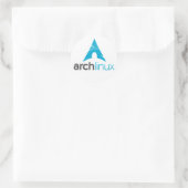 arch linux bald runder aufkleber (Tasche)