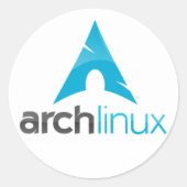 arch linux bald runder aufkleber (Vorderseite)