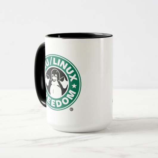 Arch linux / GNU freedom mug Tasse (Vorderseite Links)